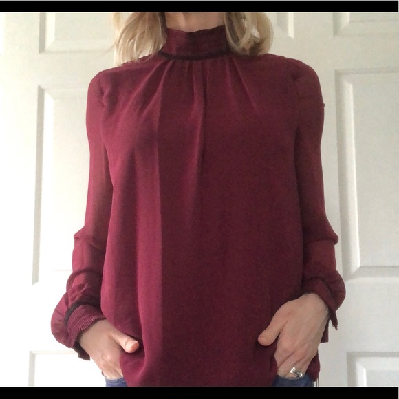 Beautiful Burgundy Mock Turtleneck 